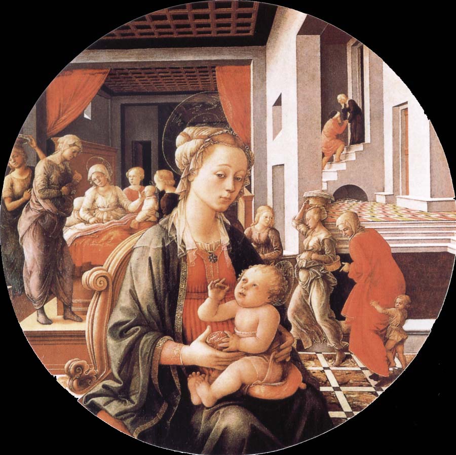 Madonna and Son with histories of the life of Holy Ana